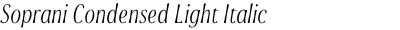 Soprani Condensed Light Italic